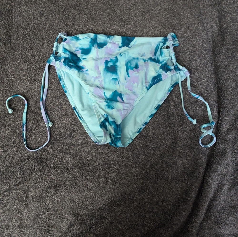 Sandflower  tie dye blue and purple bathing suit bikini bottom size medium